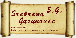 Srebrena Garunović vizit kartica